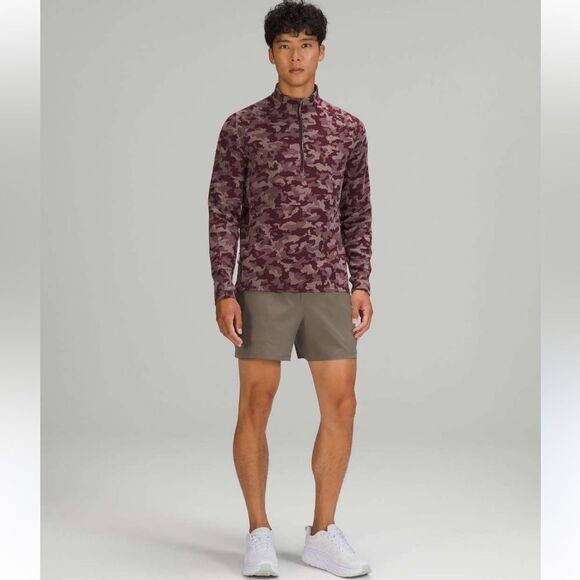 Lululemon Surge Warm 1/2 Zip Jacquard in burgundy - Picture 10 of 11